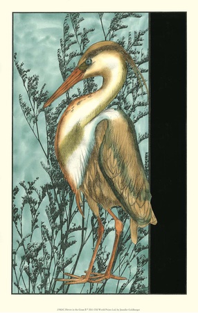Heron In The Grass Ii by Jennifer Goldberger Pricing Limited Edition Print image