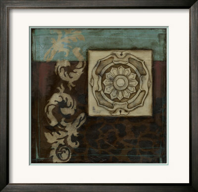 Damask Tapestry W/Rosette Ii by Jennifer Goldberger Pricing Limited Edition Print image