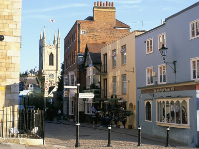 Shops, Old Windsor, Windsor, Berkshire, England, U.K. by Brigitte Bott Pricing Limited Edition Print image