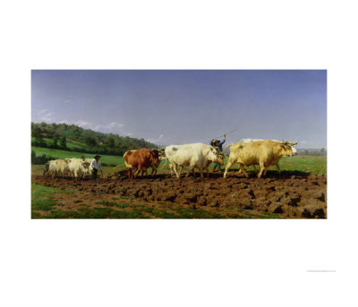 Ploughing In Nivernais, 1849 by Rosa Bonheur Pricing Limited Edition Print image