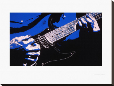 Close-Up Of Electric Guitar Player by Carol & Mike Werner Pricing Limited Edition Print image