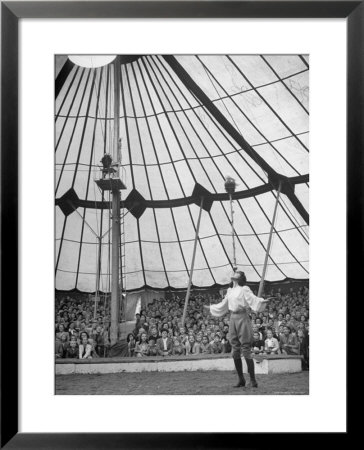 Crowds Watching A Circus Performer by Yale Joel Pricing Limited Edition Print image