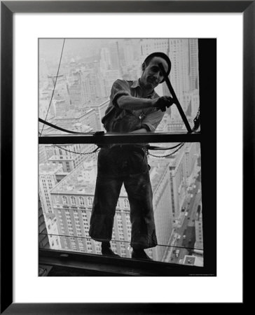 Window Washer Cleaning The Windows by Peter Stackpole Pricing Limited Edition Print image