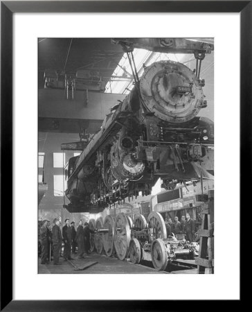 New Locomotives Being Built In Main Shop by Bernard Hoffman Pricing Limited Edition Print image