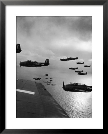 Navy Grumman Avenger Torpedo Bombers Flying Toward Their First Naval Air Strike On Japan by W. Eugene Smith Pricing Limited Edition Print image