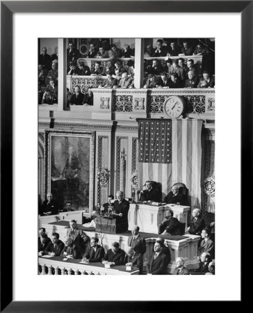 President Franklin D. Roosevelt At State Of The Union Address, What It Would Take To Win The War by Thomas D. Mcavoy Pricing Limited Edition Print image