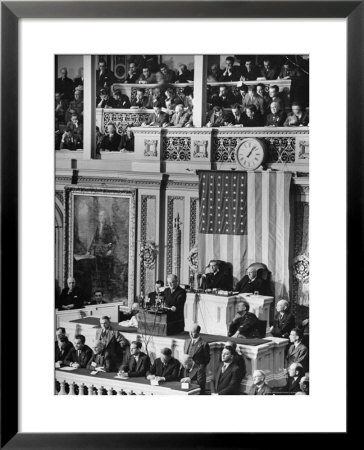 President Franklin D. Roosevelt At State Of The Union Address, What It Would Take To Win The War by Thomas D. Mcavoy Pricing Limited Edition Print image