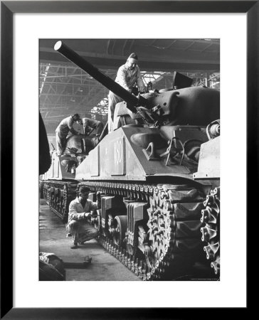Sherman M4 Tank On Assembly At A Chrysler Plant by Andreas Feininger Pricing Limited Edition Print image