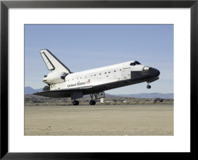 Space Shuttle Endeavour's Main Landing Gear Touches Down On The Runway by Stocktrek Images Pricing Limited Edition Print image