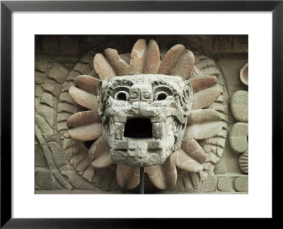 Sculpted Head Of Goddess, Temple Of Quetzacoatl, Teotihuacan, Mexico, North America by Desmond Harney Pricing Limited Edition Print image