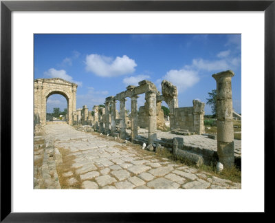 Roman Triumphal Arch And Colonnaded Street, Al Bas Site, Unesco World Heritage Site, Tyre, Lebanon by Gavin Hellier Pricing Limited Edition Print image