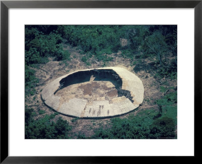 Aerial View Of A Yanomami Yano Near Tooto Tobi, Brazil, South America by Robin Hanbury-Tenison Pricing Limited Edition Print image