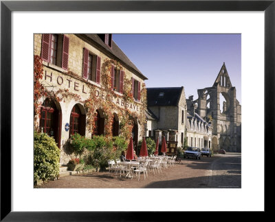 Village And Ruins Of Abbey, Longpont, Picardie (Picardy), France by John Miller Pricing Limited Edition Print image