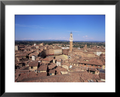 Torre Del Mangia, Piazza Del Campo, Unesco World Heritage Site, Siena, Tuscany, Italy by John Miller Pricing Limited Edition Print image