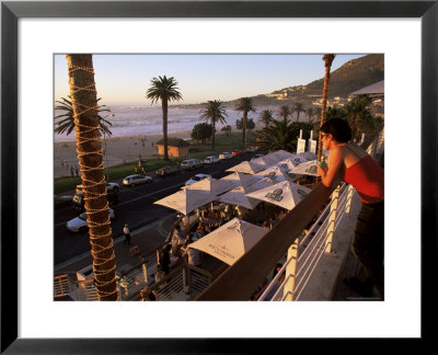 Young Woman Looking Over Camps Bay, Cape Town, South Africa, Africa by Yadid Levy Pricing Limited Edition Print image
