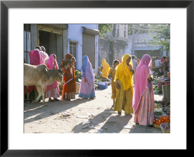 Typical Coloured Rajasthani Saris, Pushkar, Rajasthan, India by Tony Waltham Pricing Limited Edition Print image