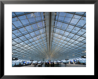 Glass Ceiling Interior Of Charles De Gaulle International Airport, Paris, France by Jim Zuckerman Pricing Limited Edition Print image