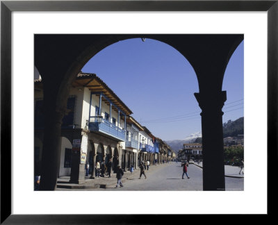 Colonial Balconies, Plaza De Armas, Cuzco, Peru, South America by Christopher Rennie Pricing Limited Edition Print image