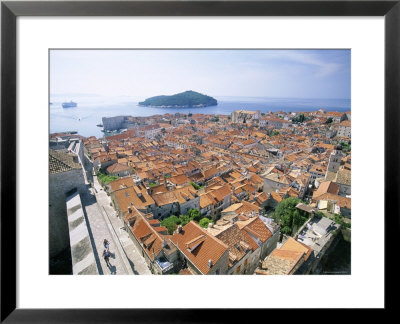 The Old City Rooftops And Island Of Lokrum, Dubrovnik, Dalmatian Coast, Croatia by Steve Vidler Pricing Limited Edition Print image