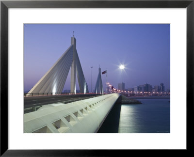 Sheikh Isa Causeway Bridge, Manama, Bahrain by Walter Bibikow Pricing Limited Edition Print image