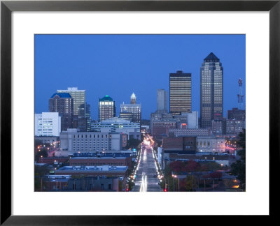 Skyline Of Des Moines, Iowa, Usa by Walter Bibikow Pricing Limited Edition Print image