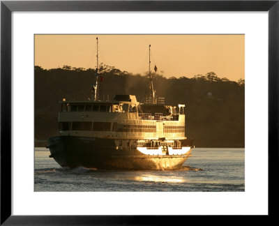 Passenger Ferry At Dawn, Sydney Harbor, Australia by David Wall Pricing Limited Edition Print image