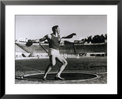 Portrait Of A Discus Thrower In Action by A. Villani Pricing Limited Edition Print image