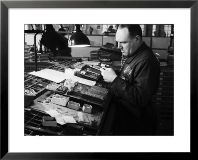 Worker At The Newspaper Printing Facility Of The Daily Il Resto Del Carlino Of Bologna by A. Villani Pricing Limited Edition Print image