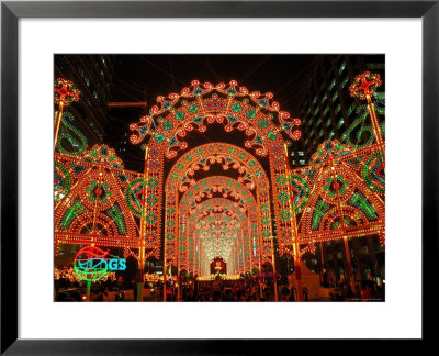 Cheonggyecheon Stream And Christmas Lighting, Seoul, South Korea by Anthony Plummer Pricing Limited Edition Print image