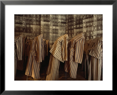 Display Of Photographs And Uniforms Of Concentration Camp Victims, Auschwitz, Poland by James L. Stanfield Pricing Limited Edition Print image