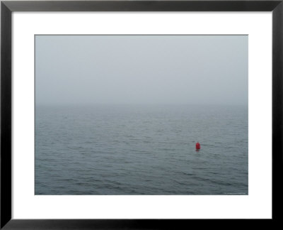 Red Buoy Floating On Block Island Sound In The Fog, Rhode Island by Todd Gipstein Pricing Limited Edition Print image
