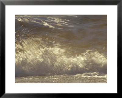 Waves Breaking Onto A Beach Turn Golden At Sunset, Coorong National Park, Australia by Jason Edwards Pricing Limited Edition Print image