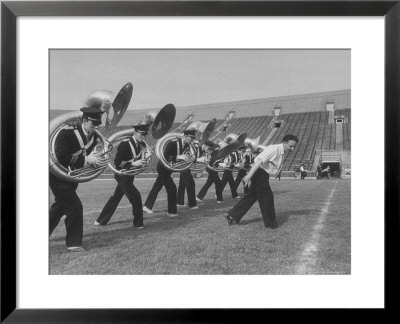Marching Band Going Through Their Routines During Bands Of America by Alfred Eisenstaedt Pricing Limited Edition Print image