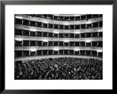 Full Capacity Audience At La Scala Opera House During A Performance Conducted By Antonio Pedrotti by Alfred Eisenstaedt Pricing Limited Edition Print image