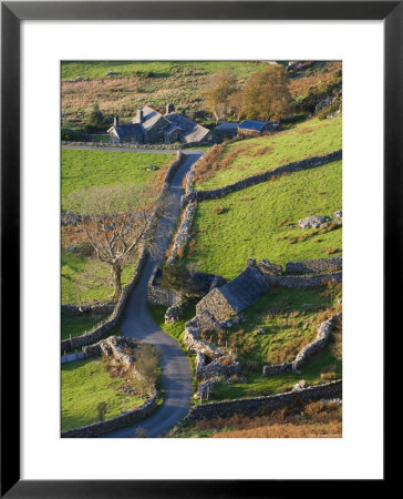 Country Lane And Houses, Snowdonia, North Wales by Peter Adams Pricing Limited Edition Print image