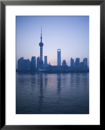 Pudong Skyline And Oriental Pearl Tower, Pudong District, Shanghai, China by Walter Bibikow Pricing Limited Edition Print image