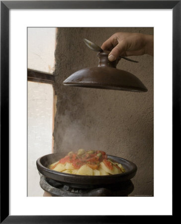 Tagine, Typical Moroccan Food And Pot, Cafe Atlas, Imlil, High Atlas Mountains, Morocco by Ethel Davies Pricing Limited Edition Print image