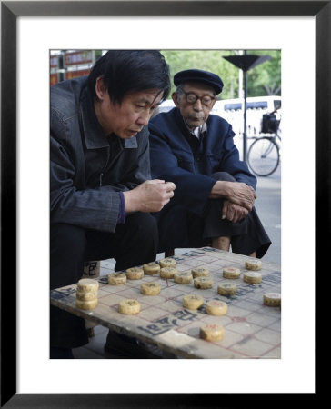Playing Xiangqi, Chinese Chess, On The Streets Of Beijing, China by Andrew Mcconnell Pricing Limited Edition Print image