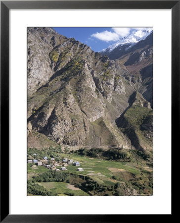 Himalayan Mountain Village In Chenab Valley Near Keylong, Himachal Pradesh, India by Tony Waltham Pricing Limited Edition Print image