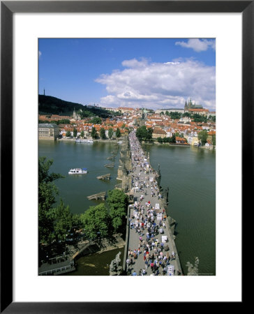 View Of Charles Bridge Over Vltava River From Old Town Bridge Tower, Prague, Czech Republic by Jane Sweeney Pricing Limited Edition Print image