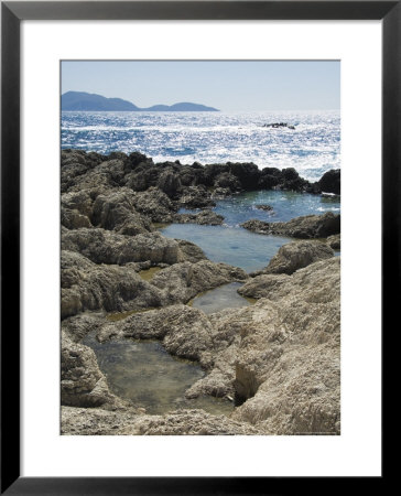 Rock Pools Where Locals Collect Salt, Alaties Beach Area, Kefalonia, Ionian Islands, Greece by R H Productions Pricing Limited Edition Print image