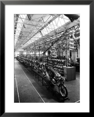 Some Newly Finished Mopeds In The Factory Of The Moto-Benelli Firm In Pesaro by A. Villani Pricing Limited Edition Print image