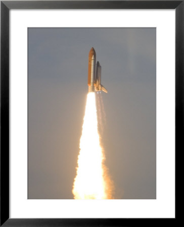 Space Shuttle Atlantis Blasting Off For The Heavens From Kennedy Space Center In Florida by Mike Theiss Pricing Limited Edition Print image