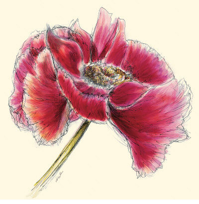 Plum Poppy by Sophia Flores Pricing Limited Edition Print image