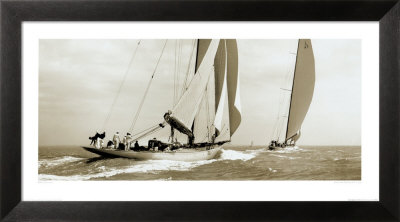 Astra And Shamrock V, 1934 by Beken Of Cowes Pricing Limited Edition Print image