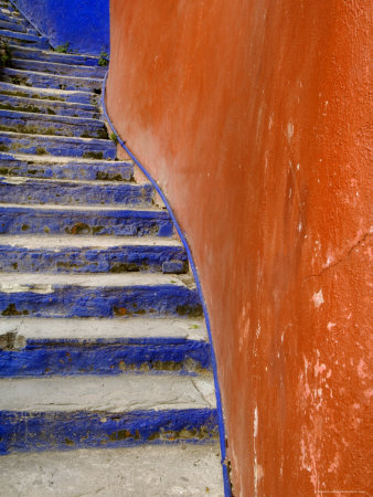 Colorful Stairs, Guanajuato, Mexico by Nancy Rotenberg Pricing Limited Edition Print image
