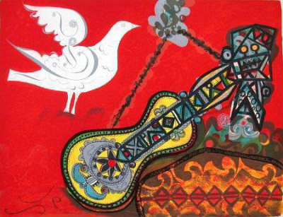 Nature Morte A La Guitare by Agustin Ubeda Pricing Limited Edition Print image