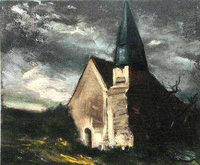 L'eglise De Saint Lubin, 1934 by Maurice De Vlaminck Pricing Limited Edition Print image