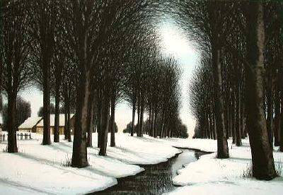 Neige Sous Les Arbres by Jacques Deperthes Pricing Limited Edition Print image
