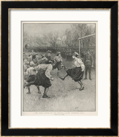 The First Match Of The British Ladies' Football Club by H.M. Paget Pricing Limited Edition Print image